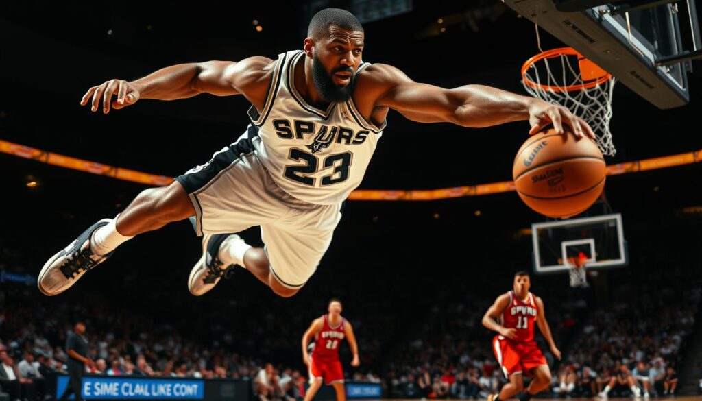 Tim Duncan dalam aksi Tim Duncan dalam aksi