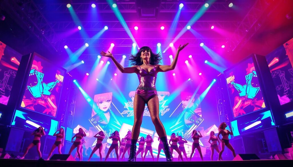 penampilan panggung Katy Perry penampilan panggung Katy Perry